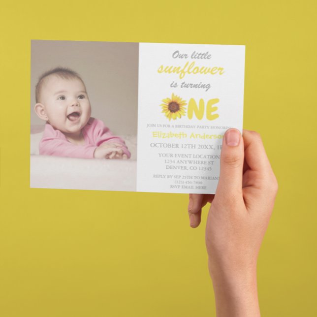 Invitación de cumpleaños de Little Sunflower (Subido por el creador)