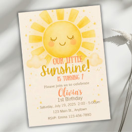 Invitación de cumpleaños de Little Sunshine