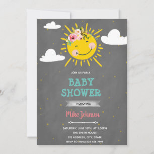 Invitación de cumpleaños de lluvia de sol