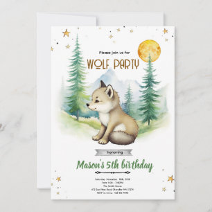 invitación de cumpleaños de lobo