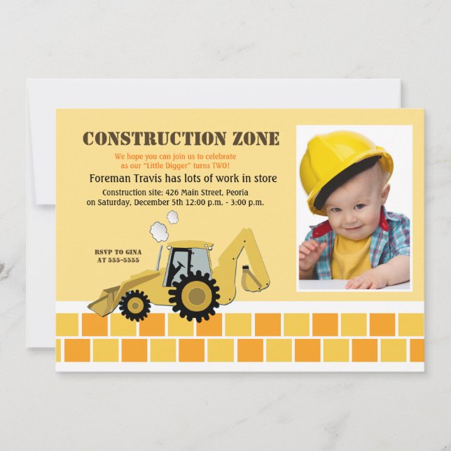 Invitación de cumpleaños de los chicos de la zona  (Anverso)