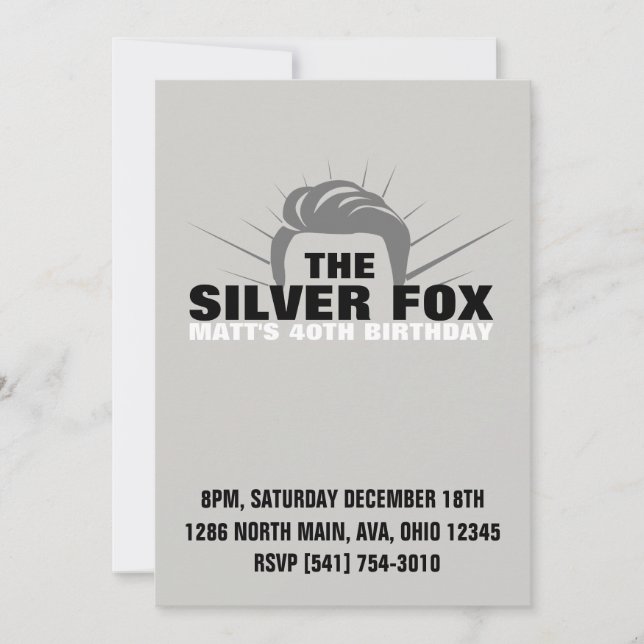 Invitación de cumpleaños de los hombres (Anverso)