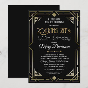 Invitación de cumpleaños de los locos años 20