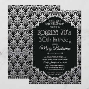 Invitación de cumpleaños de los locos años 20