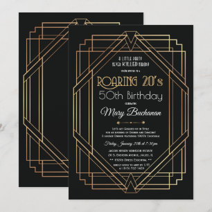 Invitación de cumpleaños de los locos años 20