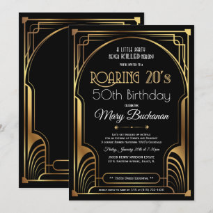 Invitación de cumpleaños de los locos años 20
