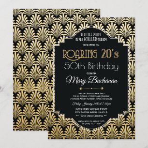 Invitación de cumpleaños de los locos años 20