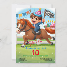 Invitación de cumpleaños de los niños: Dos rápido,