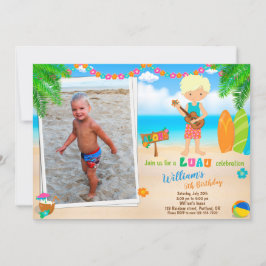 Invitación de cumpleaños de Luau