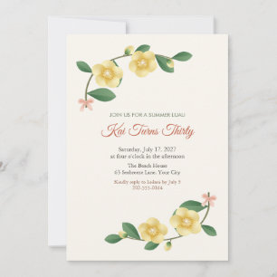 Invitación de cumpleaños de Luau de Simpoh Air