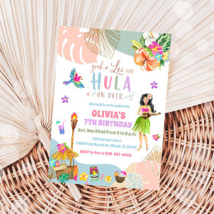 Invitación de cumpleaños de Luau hawaiano