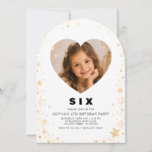 Invitación de cumpleaños de lujo con estrella dora