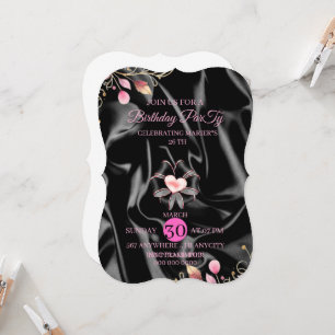 Invitación de cumpleaños de lujo rosa y dorado 26 
