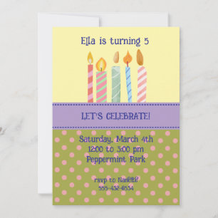 Invitación de cumpleaños de lunares