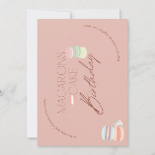 invitación de cumpleaños de macaron stack