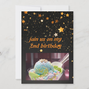Invitación de cumpleaños de magia de helado