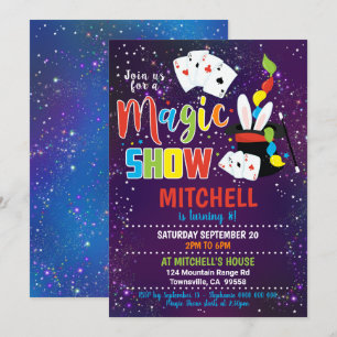 Invitación de cumpleaños de Magic Show