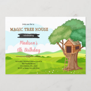 Invitación de cumpleaños de Magic Treehouse