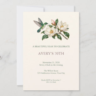 Invitación de cumpleaños de Magnolia Colibrí