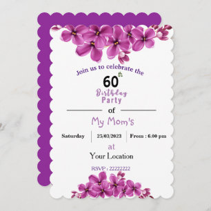 Invitación de cumpleaños de mamá