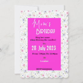 Invitación de cumpleaños de mamá