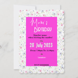Invitación de cumpleaños de mamá