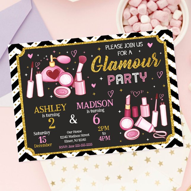 Invitación de cumpleaños de maquillaje | Fiesta de (Subido por el creador)
