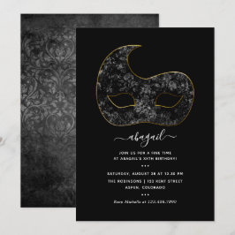 Invitación de cumpleaños de Mardi Gras