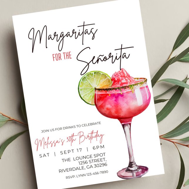 Invitación de cumpleaños de Margarita editable, Ma (Subido por el creador)