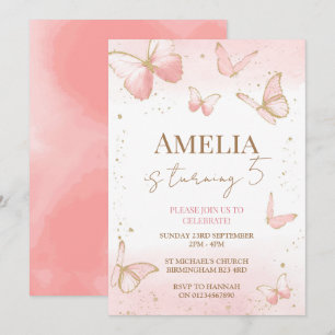 Invitación de cumpleaños de mariposa