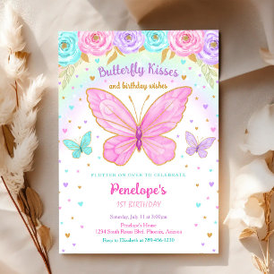 Invitación de cumpleaños de mariposa