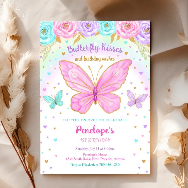 Invitación de cumpleaños de mariposa (Subido por el creador)