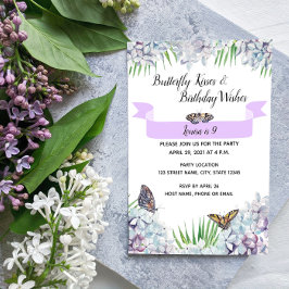Invitación de cumpleaños de mariposa