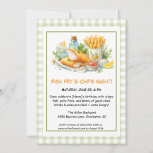 Invitación de cumpleaños de mariscos informales -