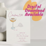 Invitación de cumpleaños de Martini<br><div class="desc">Únete a nosotros para una noche de celebración y diversión alimentada por cafeína con nuestra invitación al cumpleaños Espresso Martini. Esta elegante invitación presenta un diseño elegante con un guiño al cóctel de expreso favorito de todos. Perfecto para una velada de cumpleaños en su bar de cócteles favorito o para...</div>