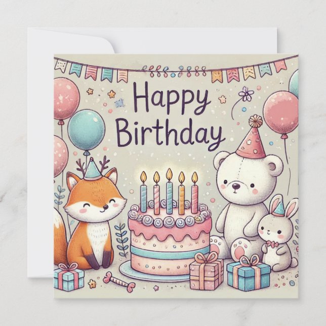 Invitación de cumpleaños de mascota Pals (Anverso)