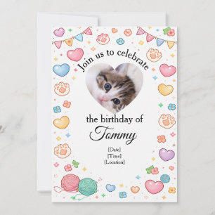 Invitación de cumpleaños de mascota personalizada