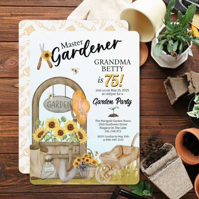 Invitación de Cumpleaños de Master Gardener (Subido por el creador)