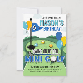 Invitación de cumpleaños de Mini Golf, Cumpleaños 