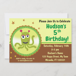 invitación de cumpleaños de monstruo