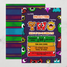 Invitación de cumpleaños de monstruos