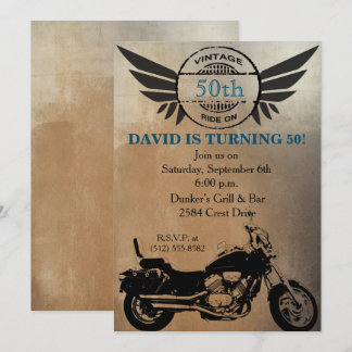 Invitación de cumpleaños de motocicleta