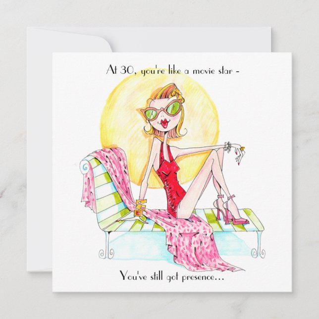 Invitación de cumpleaños de Movie Star (Anverso)