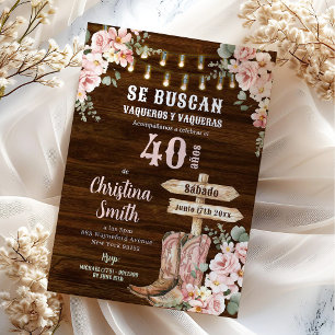 Invitación de cumpleaños de mujer adulta Floral Rú