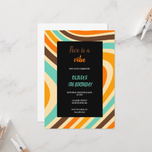 INVITACIÓN DE CUMPLEAÑOS DE MULTICOLOR GROOVY