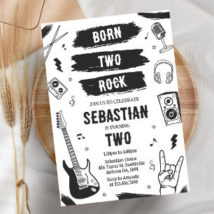 Invitación de cumpleaños de música punk rock Born 