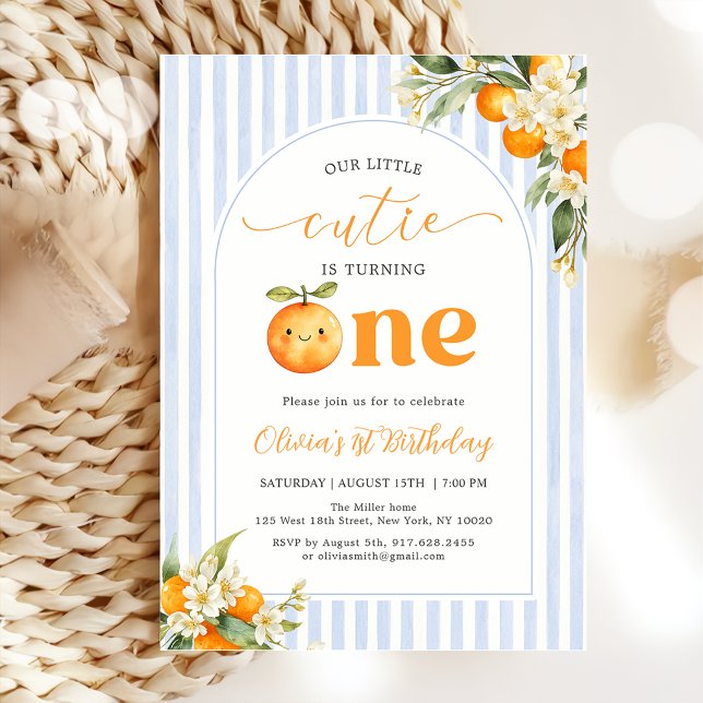Invitación de cumpleaños de naranja cítrica Little (Subido por el creador)