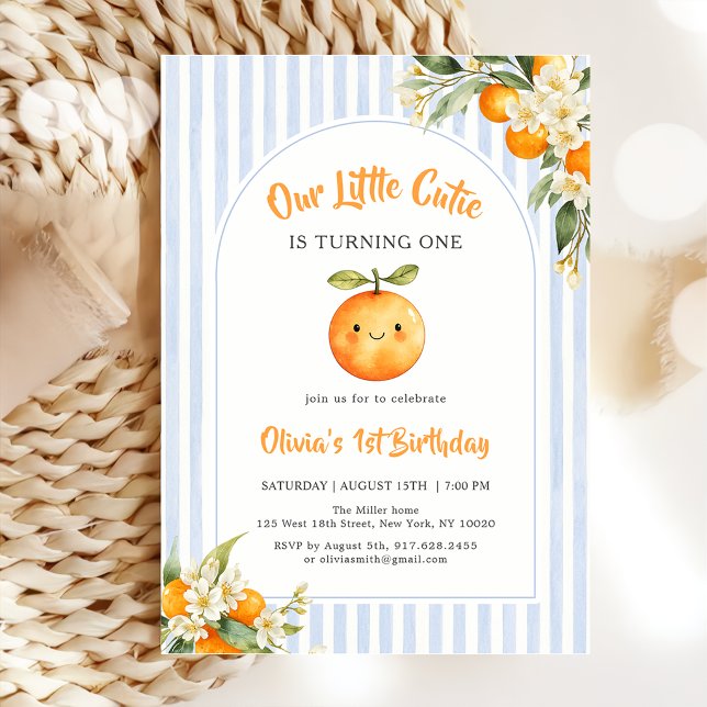 Invitación de cumpleaños de naranja cítrica Little (Subido por el creador)
