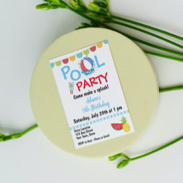 Invitación de cumpleaños de natación