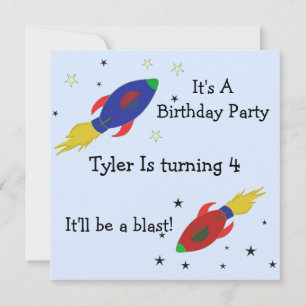 Invitación de cumpleaños de nave espacial